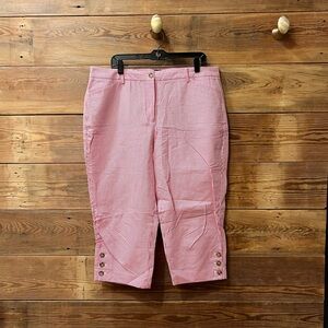 Talbots Pink Seersucker Capris